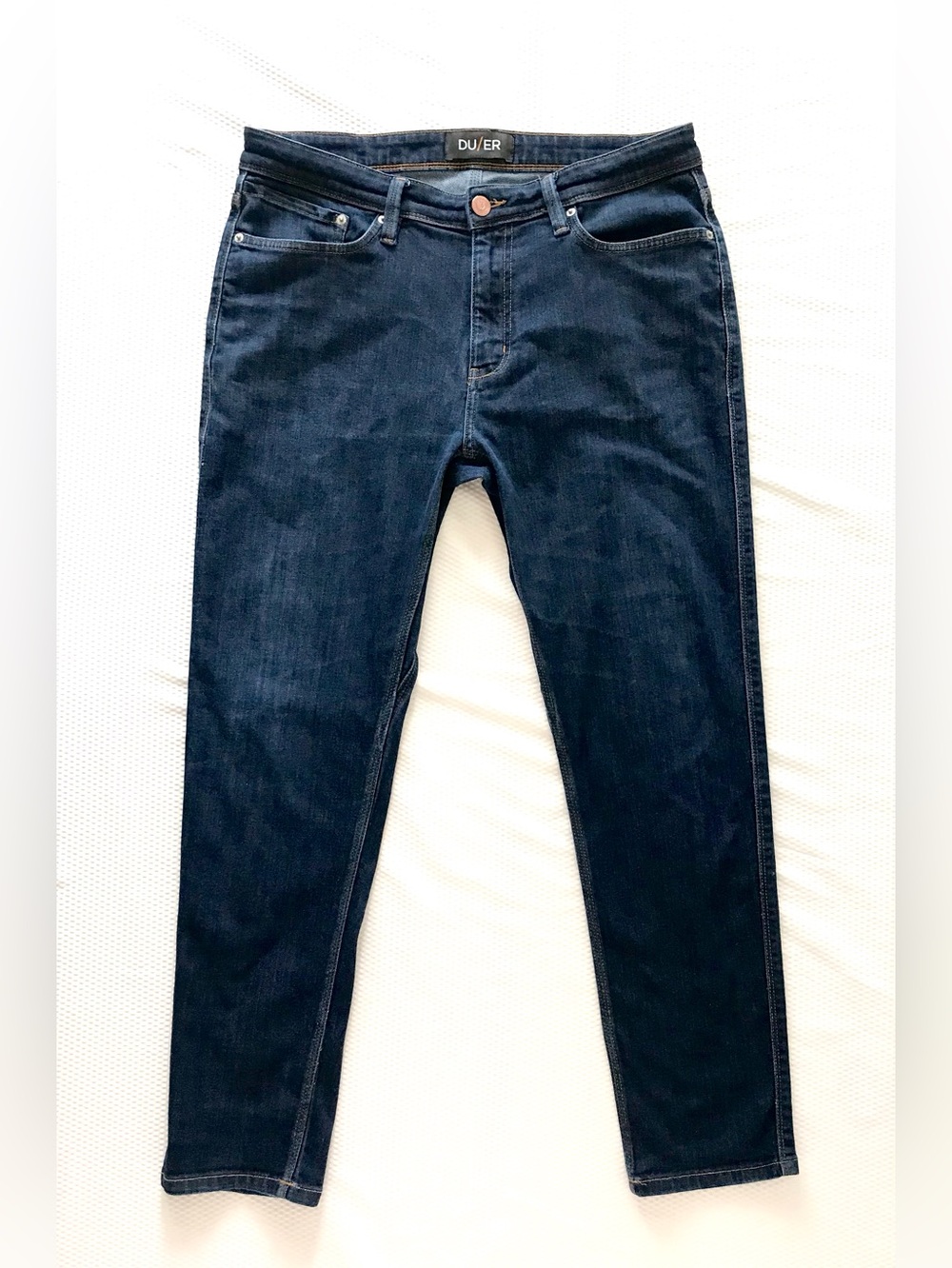 DUER L2X Performance Denim Slim Fit Jeans Heritage Dark Blue W34 relaxed casual